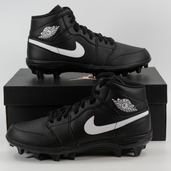 Jordan 1 Mid TD \'Black/White-Black\' FJ6805-001 Football Cleat Multi Size main image 2